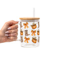 Western Pumpkins Glass Cup, Mug & Tumbler with Lid and Straw