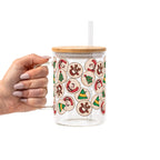 Christmas Cookies Glass Cup, Mug & Tumbler with Lid and Straw