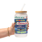 Christmas Movies Glass Cup, Mug & Tumbler with Lid and Straw