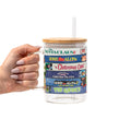 Christmas Movies Glass Cup, Mug & Tumbler with Lid and Straw