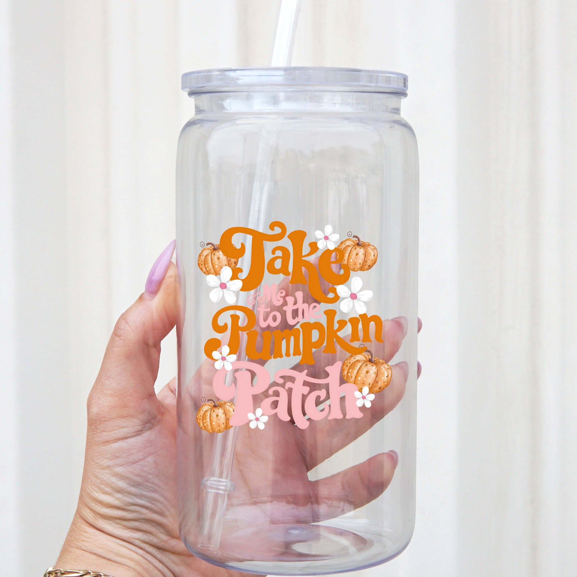 Take Me To The Pumpkin Patch Cup With Lid and Straw from Sip Sip Hooray – Coffee & Tea Cups