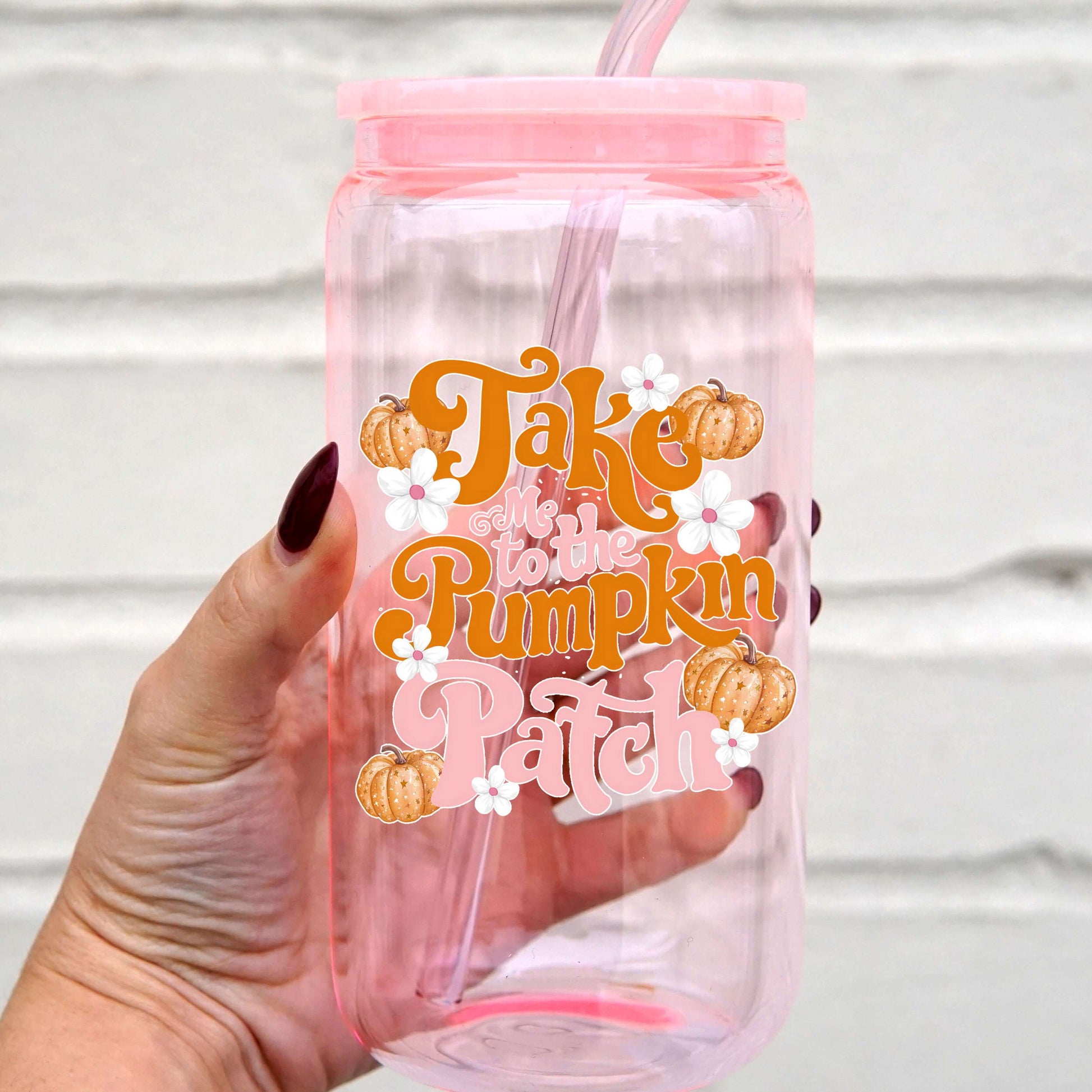 Take Me To The Pumpkin Patch Cup With Lid and Straw from Sip Sip Hooray – Coffee & Tea Cups