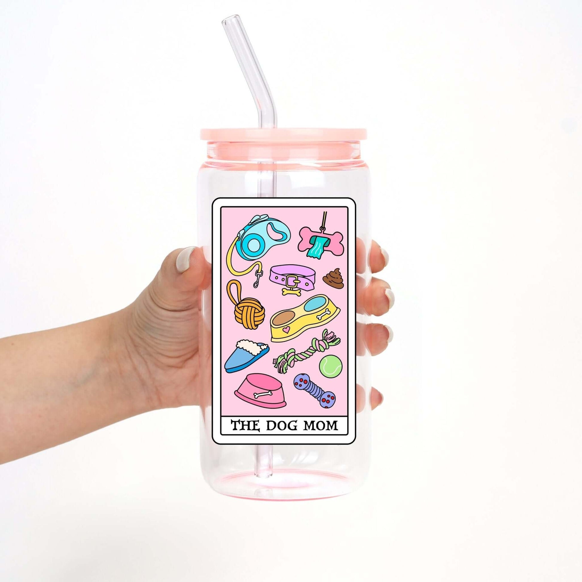 The Dog Mom Tarot Cup With Lid and Straw from Sip Sip Hooray – Tumblers