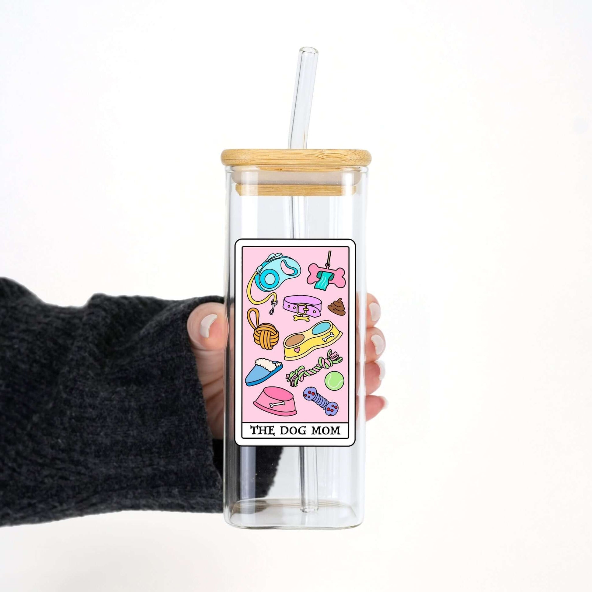 The Dog Mom Tarot Cup With Lid and Straw from Sip Sip Hooray – Tumblers