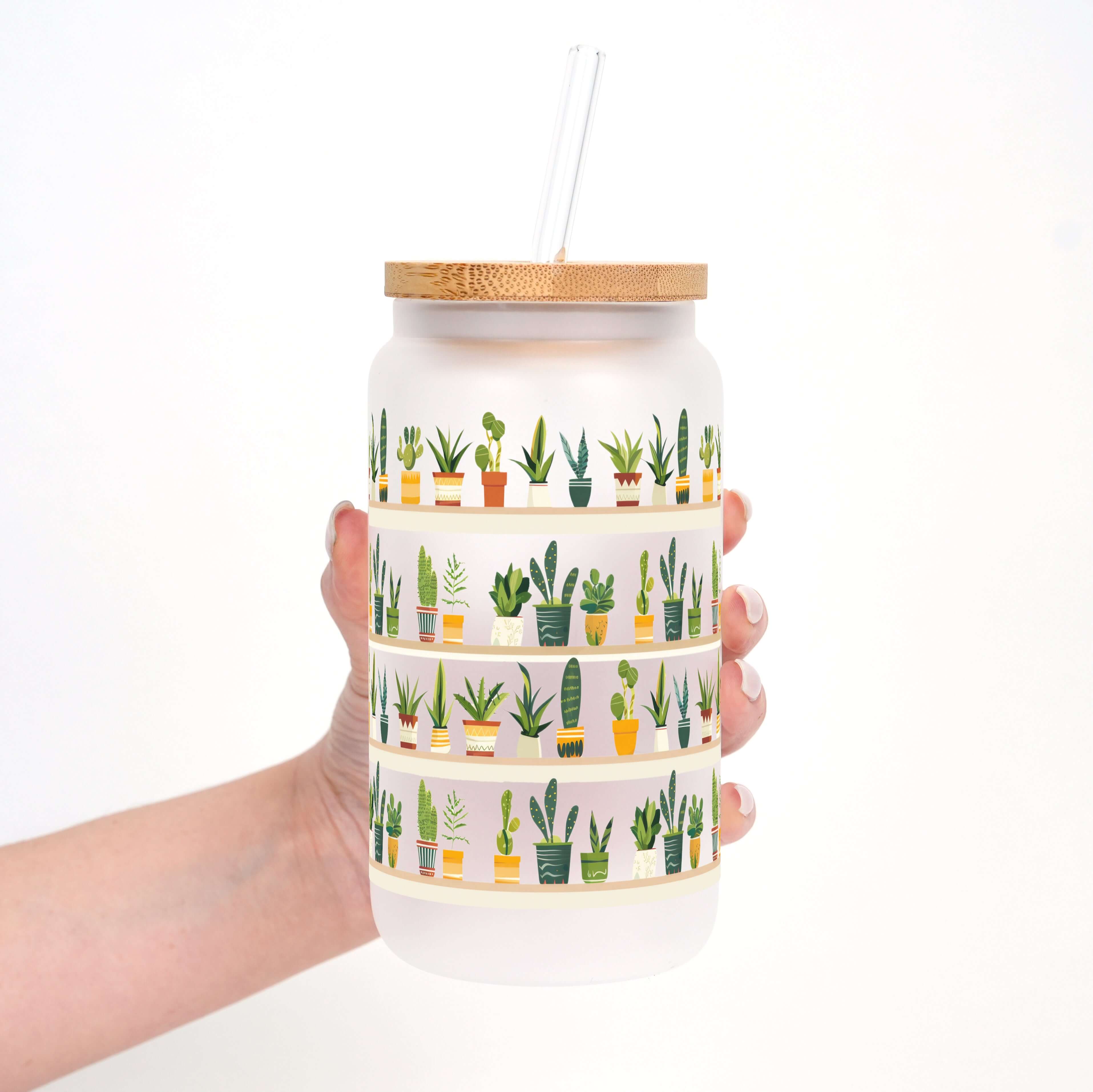The Succulent Lover Cup with Lid and Straw