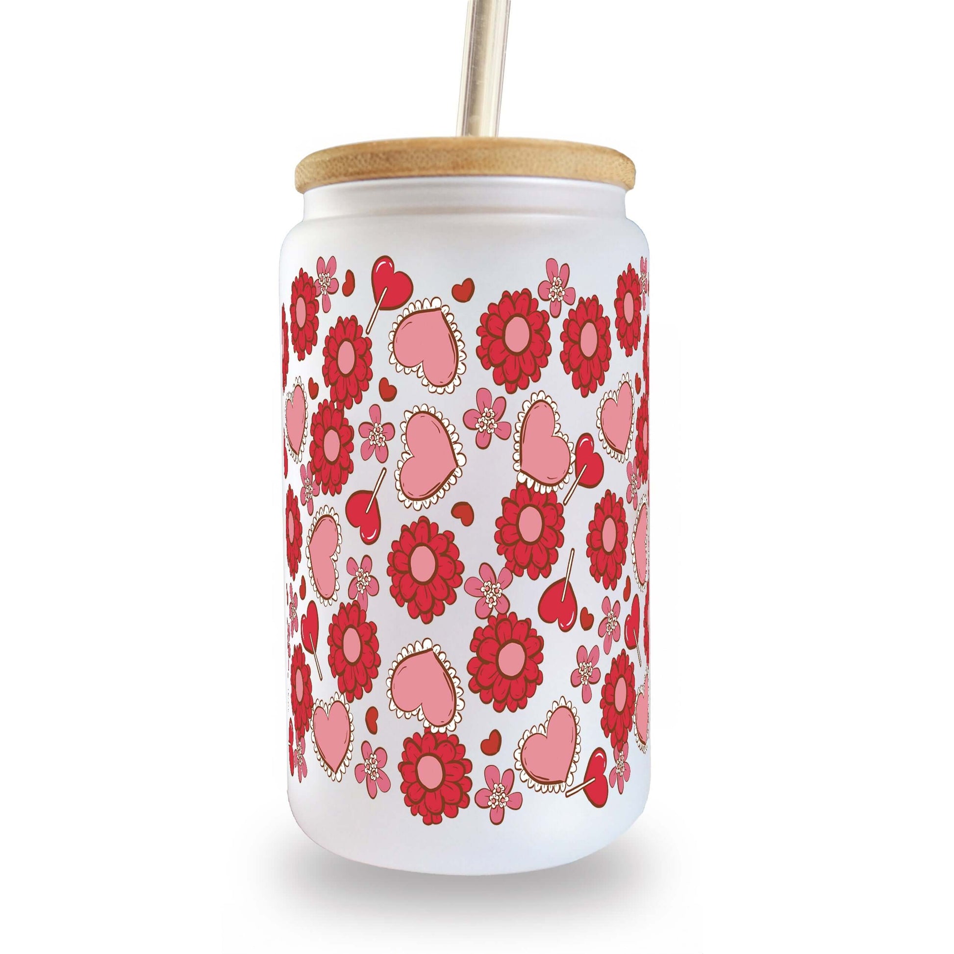 Valentine's Day Flowers and Candy Can Cup With Lid and Straw from Sip Sip Hooray – Tumblers