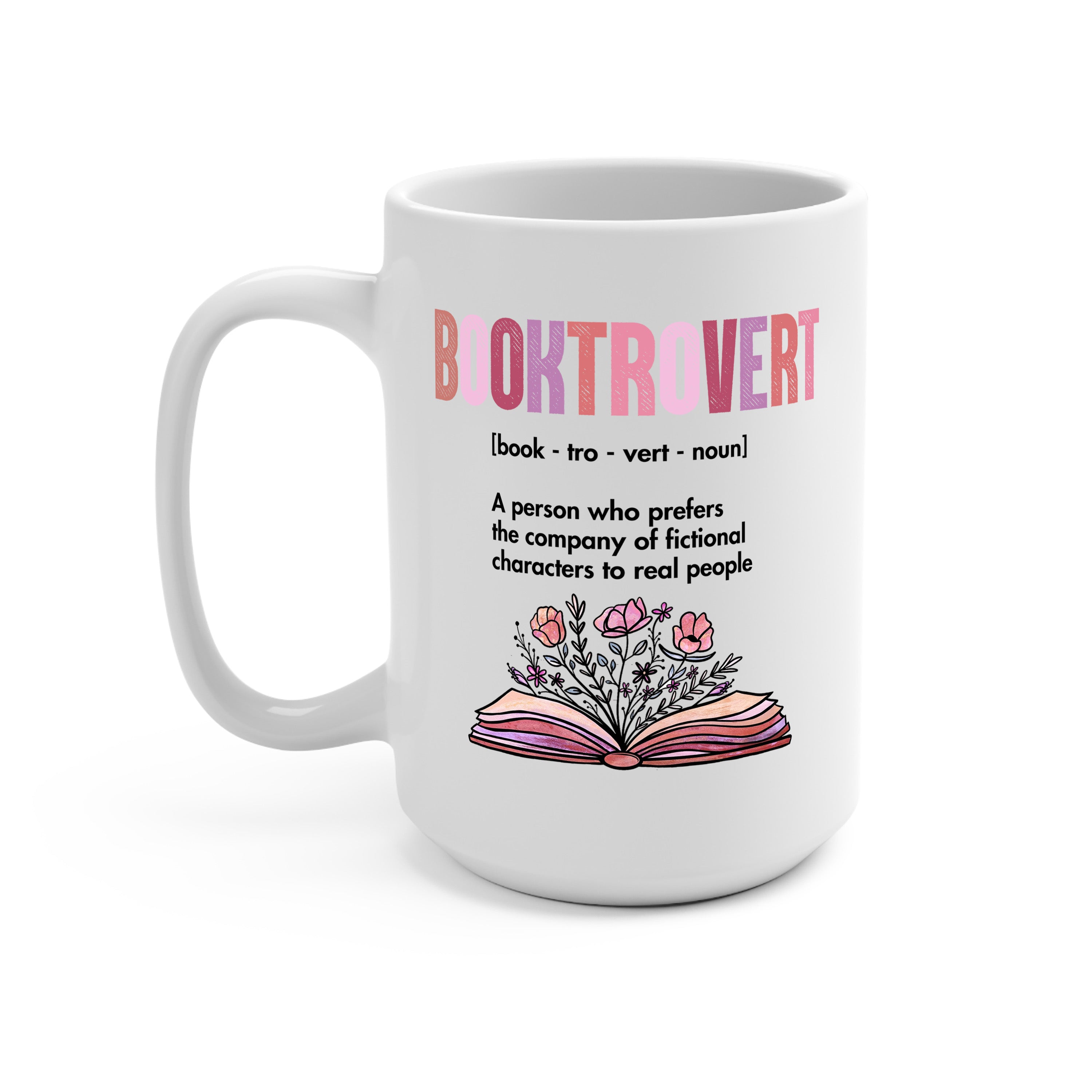 Booktrovert Glass Cup, Mug & Tumbler with Lid and Straw