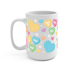 Concha Candy Hearts Glass Cup, Mug & Tumbler with Lid and Straw
