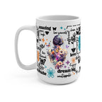 Flower Affirmations Glass Cup, Mug & Tumbler with Lid and Straw