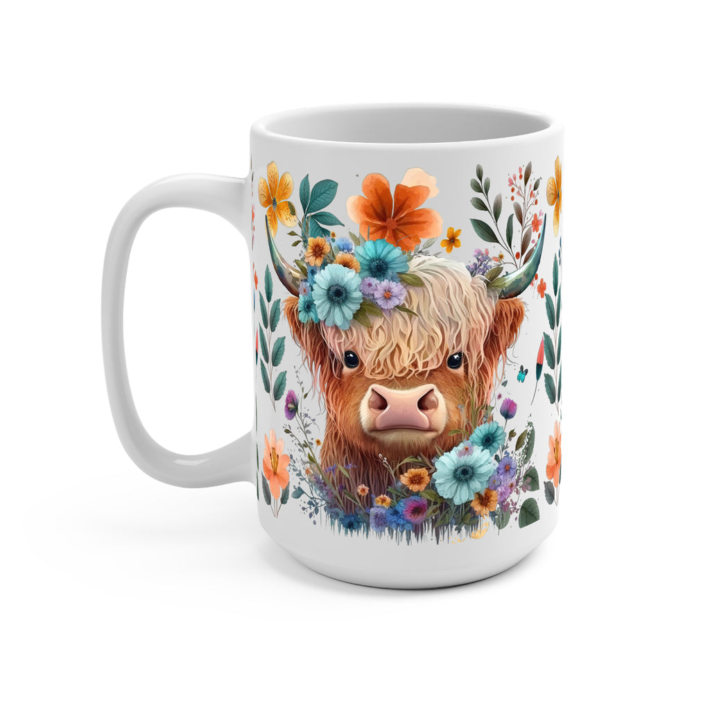 Highland Cow Glass Cup, Mug & Tumbler with Lid and Straw