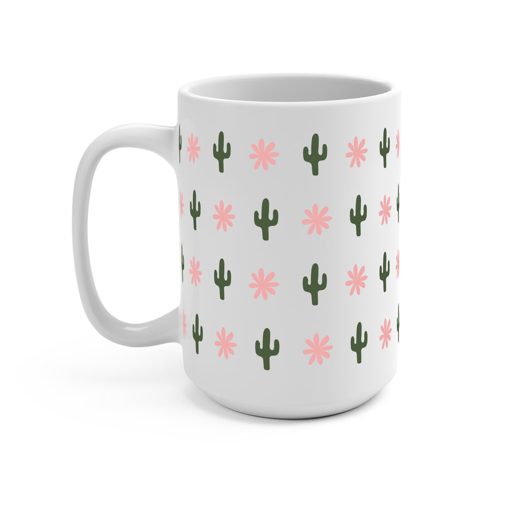 Western Mini Cacti Glass Cup, Mug & Tumbler with Lid and Straw
