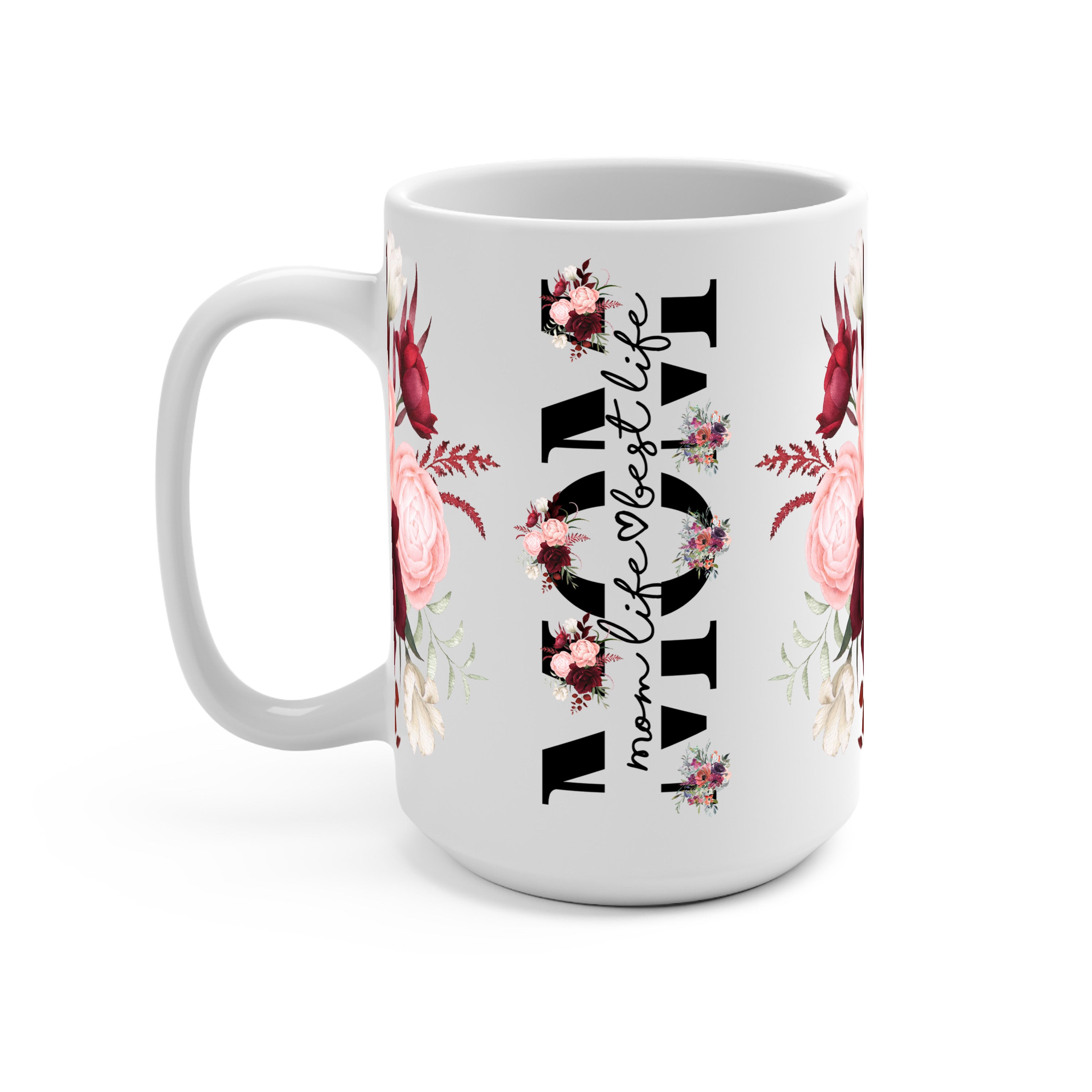 Mom Life Best Life Glass Cup, Mug & Tumbler with Lid and Straw