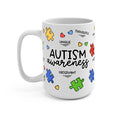 Autism Awareness Puzzle Piece Glass Cup, Mug & Tumbler with Lid and Straw
