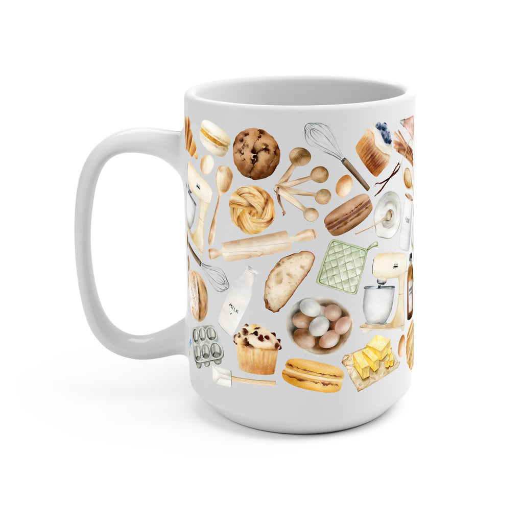 Baking Lover Glass Cup, Mug & Tumbler with Lid and Straw