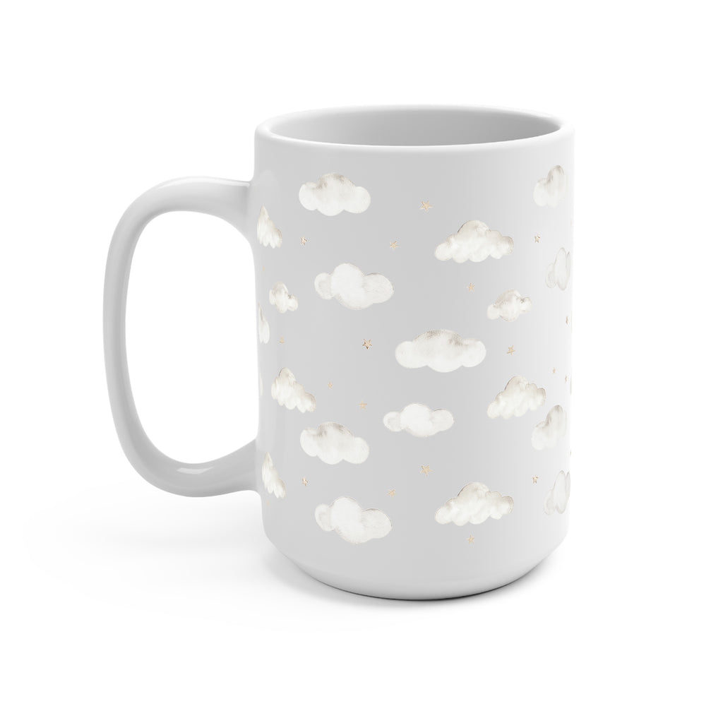 Dreamy Clouds Glass Cup, Mug & Tumbler with Lid and Straw
