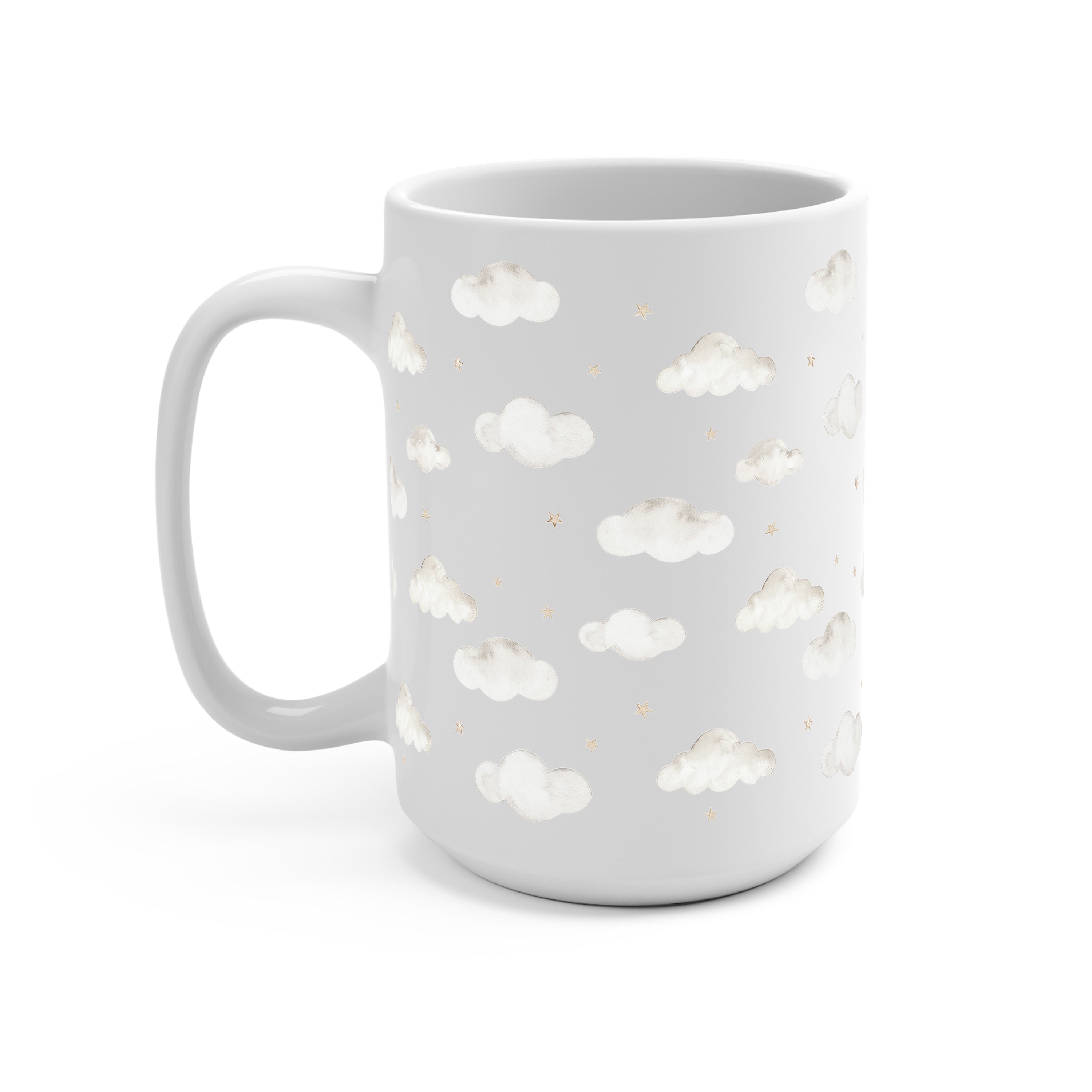 Dreamy Clouds Glass Cup, Mug & Tumbler with Lid and Straw