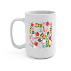 Teacher Essentials Pattern Glass Cup, Mug & Tumbler with Lid and Straw