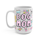 Dog Mom Doodles Glass Cup, Mug & Tumbler with Lid and Straw