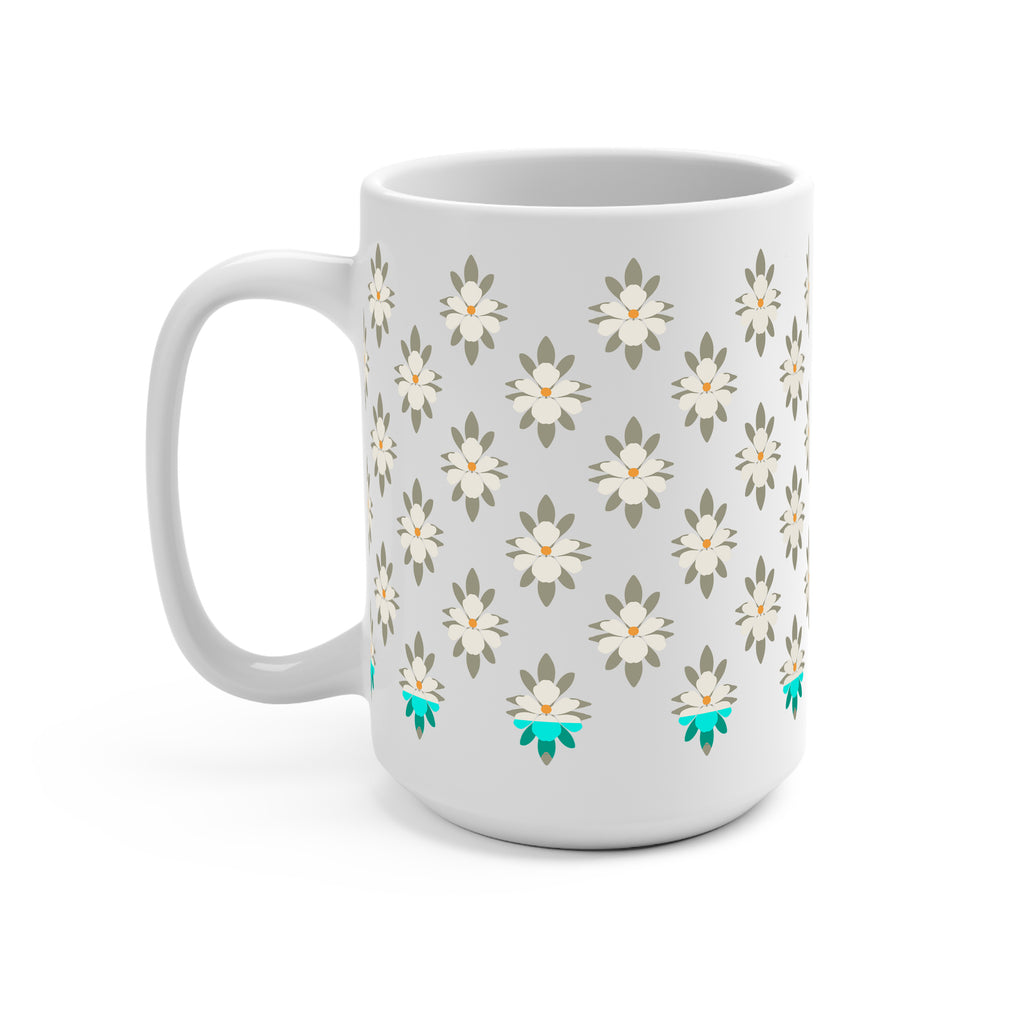 Soft Magnolias Glass Cup, Mug & Tumbler with Lid and Straw