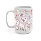 Bookish Girly Glass Cup, Mug & Tumbler with Lid and Straw