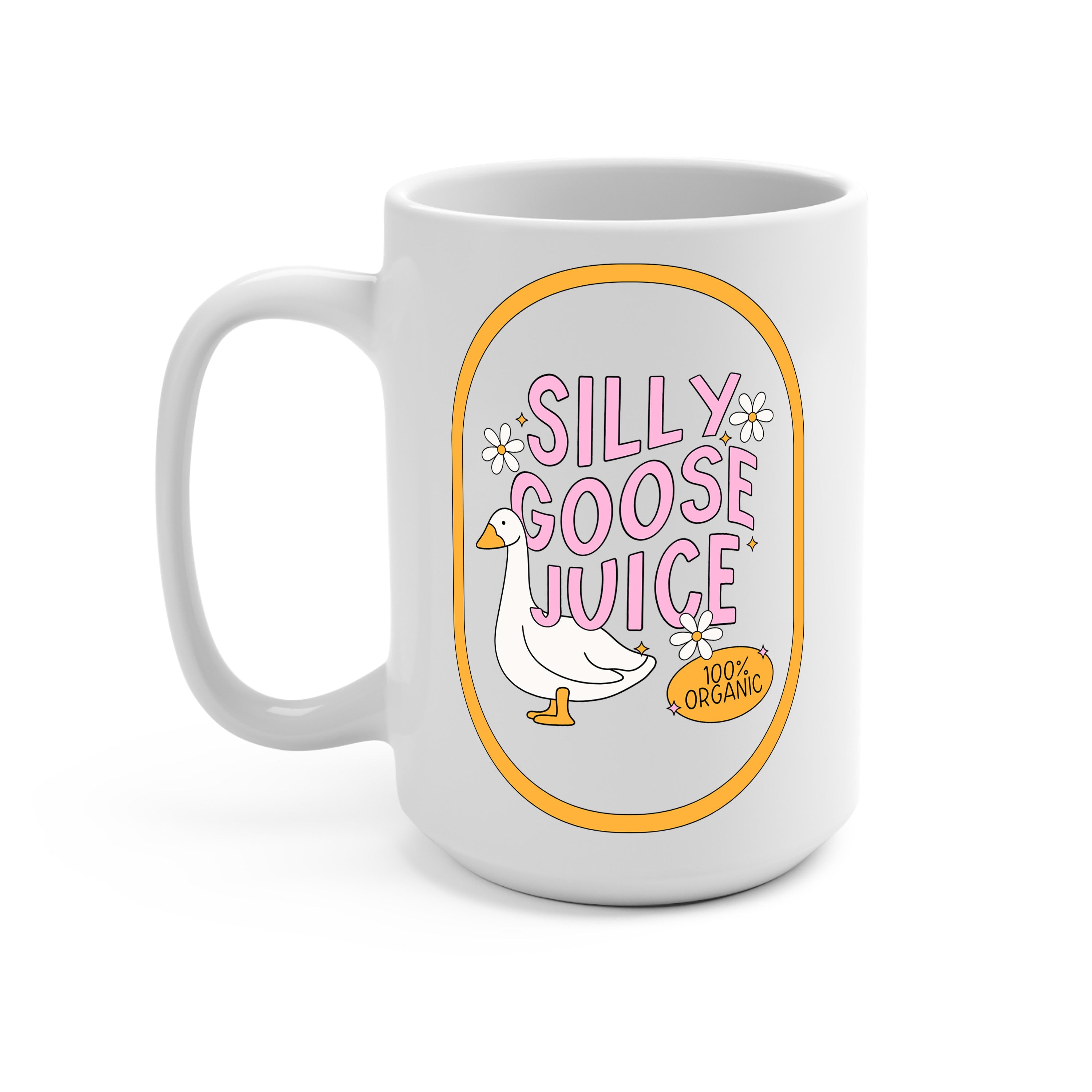 Silly Goose Juice Glass Cup, Mug & Tumbler with Lid and Straw