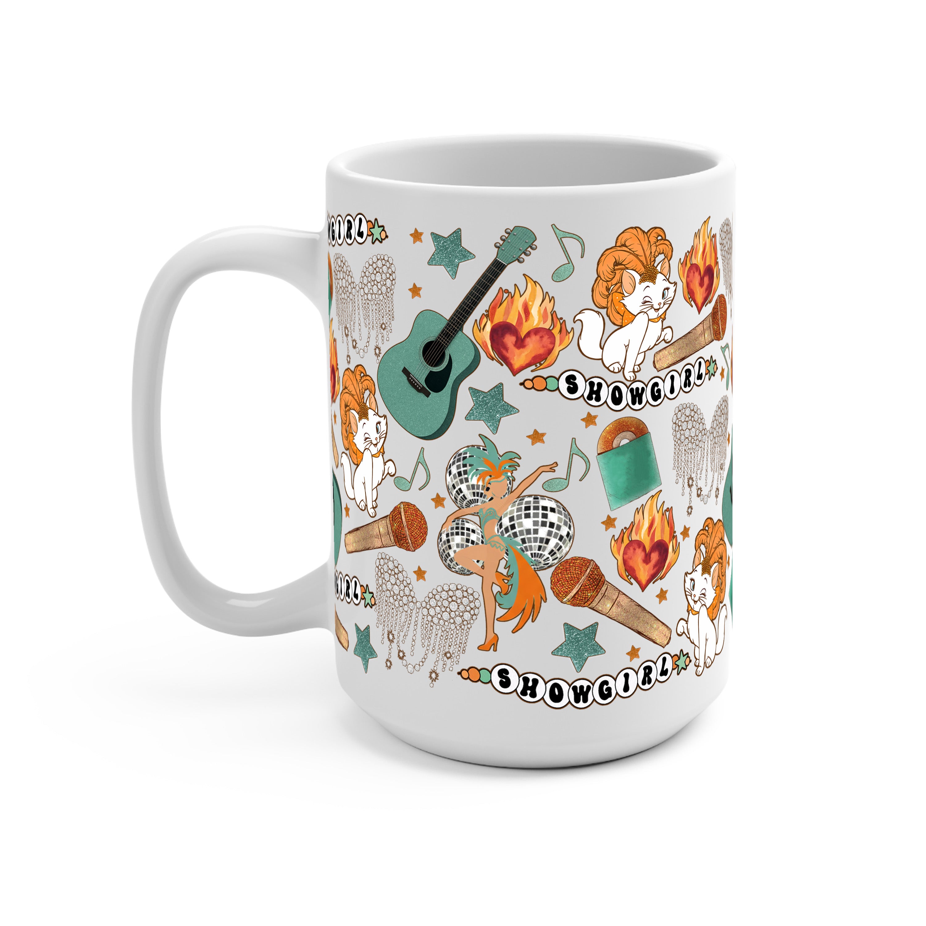 Showgirl Glass Cup, Mug & Tumbler with Lid and Straw