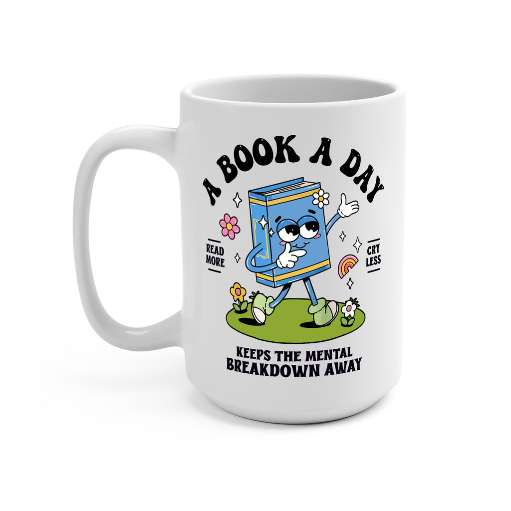 A Book A Day Glass Cup, Mug & Tumbler with Lid and Straw