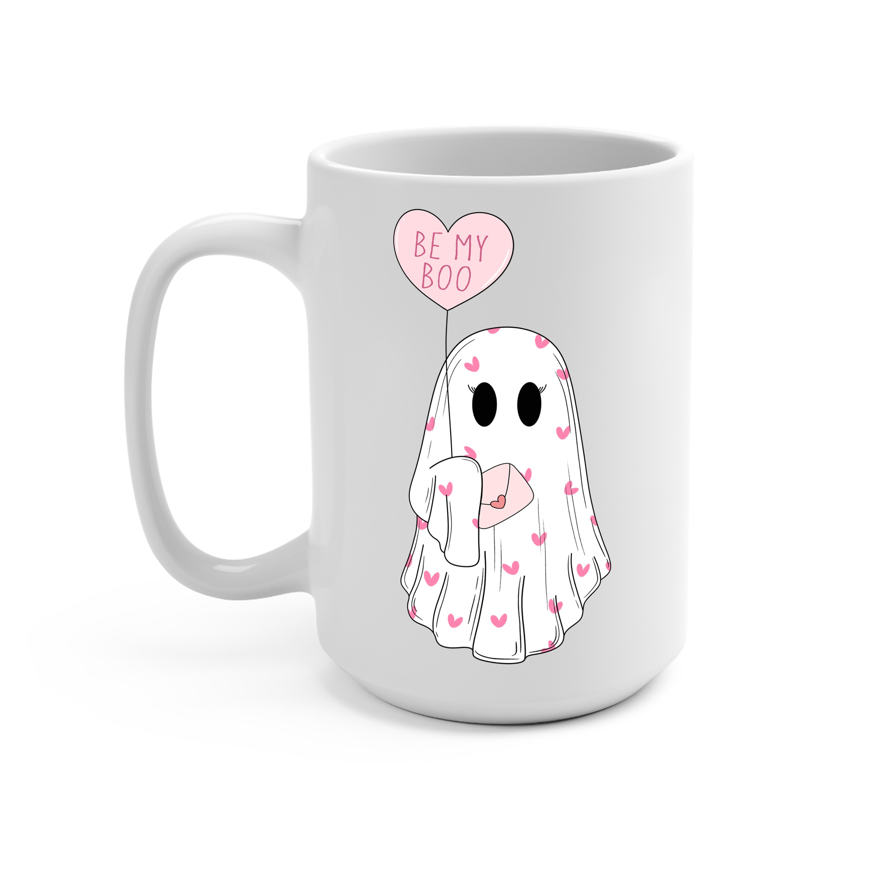 Be My Boo Ghostie Glass Cup, Mug & Tumbler with Lid and Straw