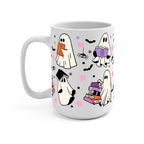 Ghosts and Books Glass Cup, Mug & Tumbler with Lid and Straw