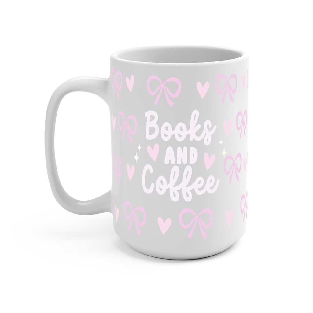 Coquette Books + Coffee Glass Cup, Mug & Tumbler with Lid and Straw