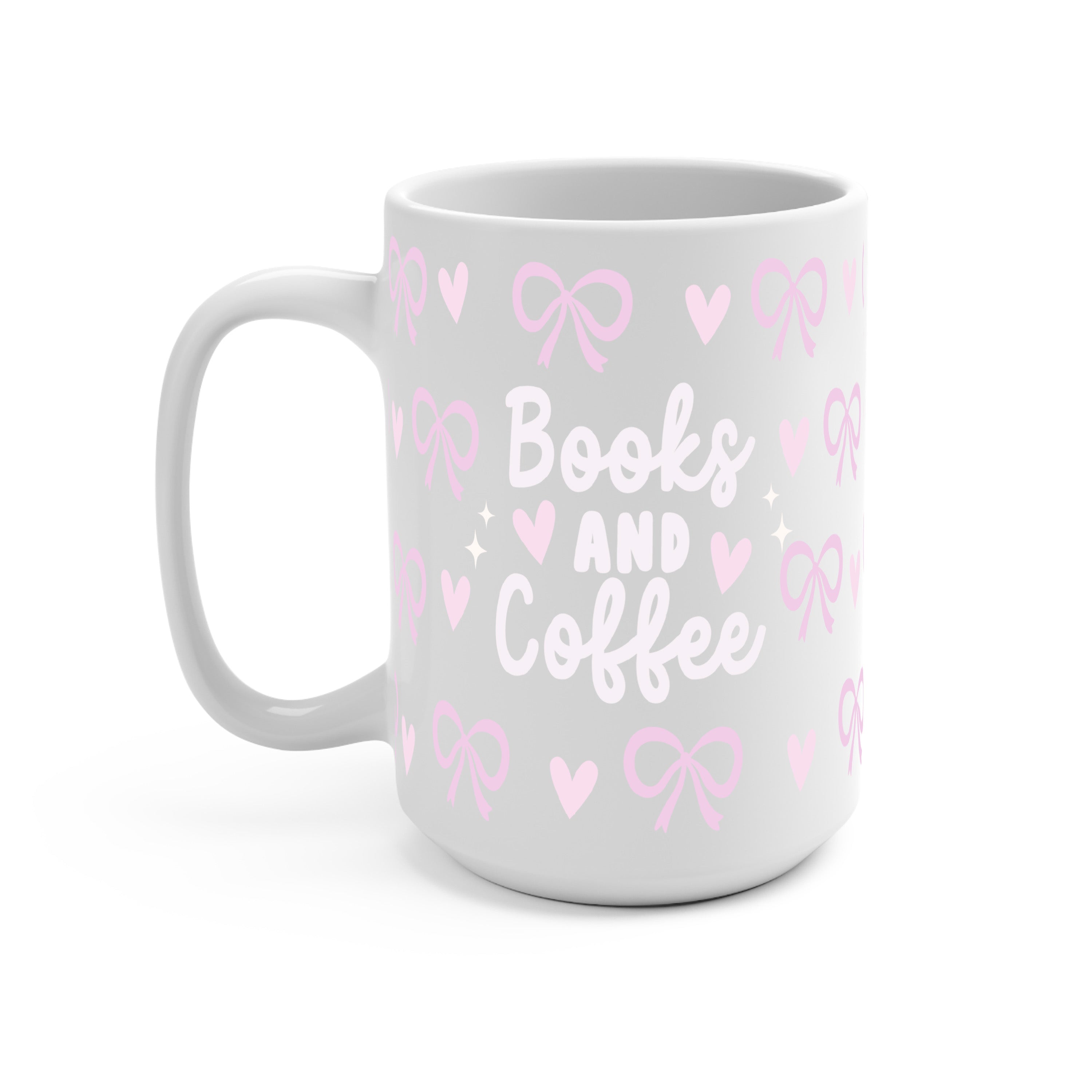 Coquette Books + Coffee Glass Cup, Mug & Tumbler with Lid and Straw
