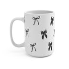 Black Coquette Bows Glass Cup, Mug & Tumbler with Lid and Straw
