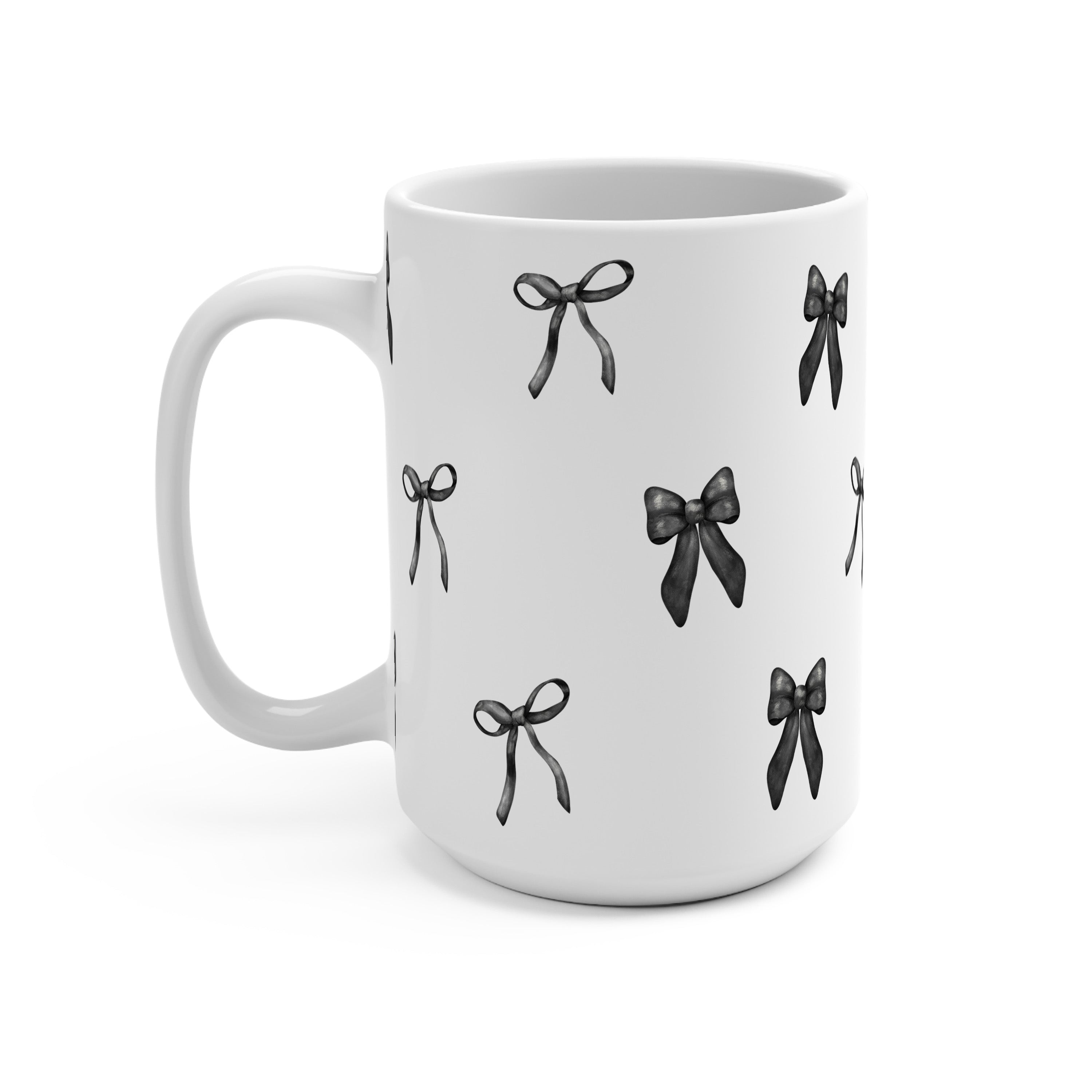 Black Coquette Bows Glass Cup, Mug & Tumbler with Lid and Straw