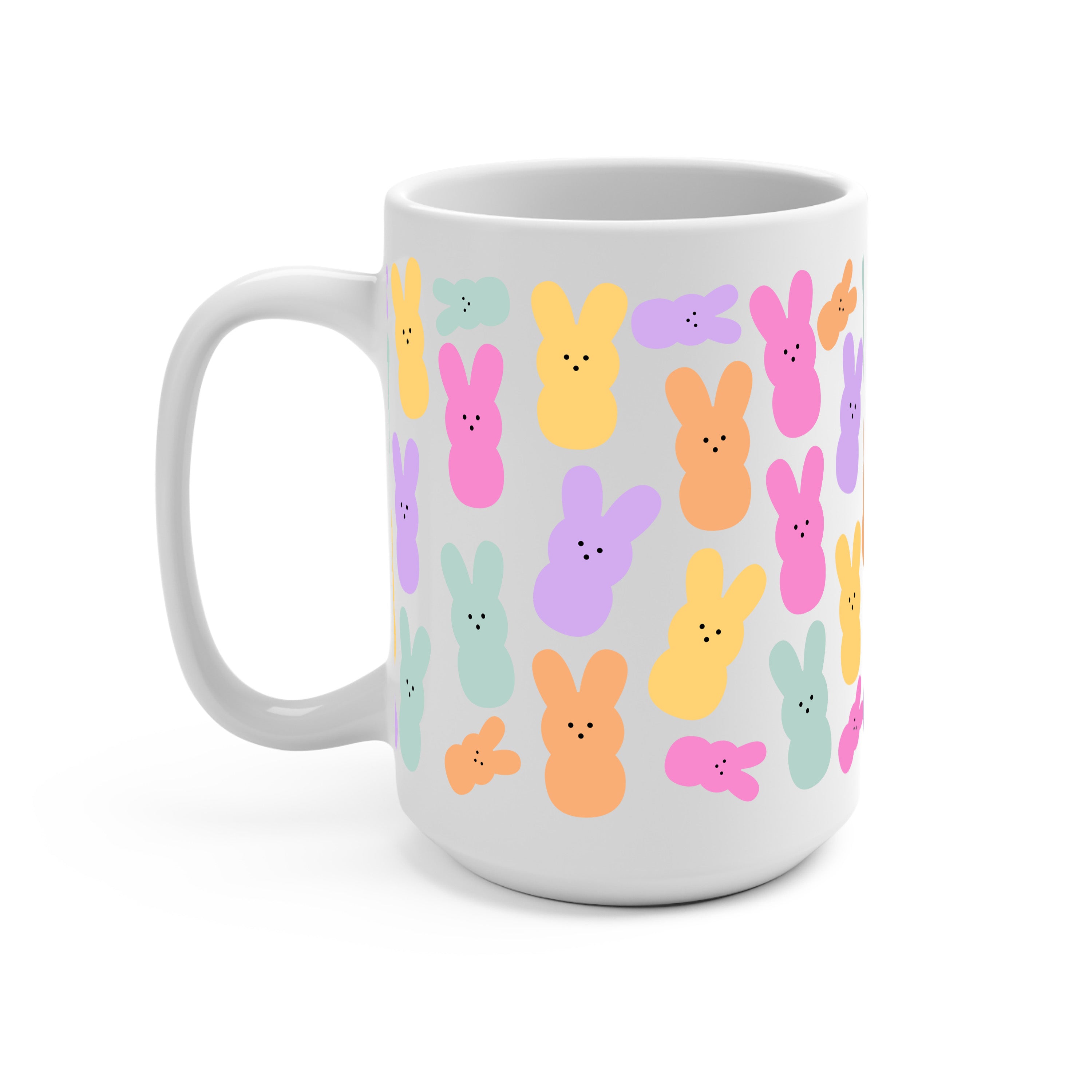 Easter Bunny Peeps Glass Cup, Mug & Tumbler with Lid and Straw