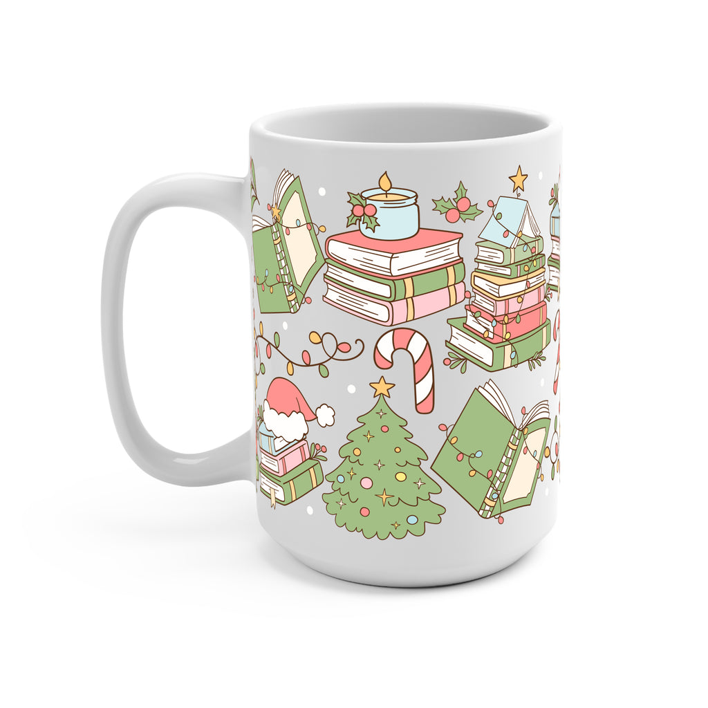 Bookish Christmas Glass Cup, Mug & Tumbler with Lid and Straw