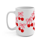 Cherry Bow Glass Cup, Mug & Tumbler with Lid and Straw