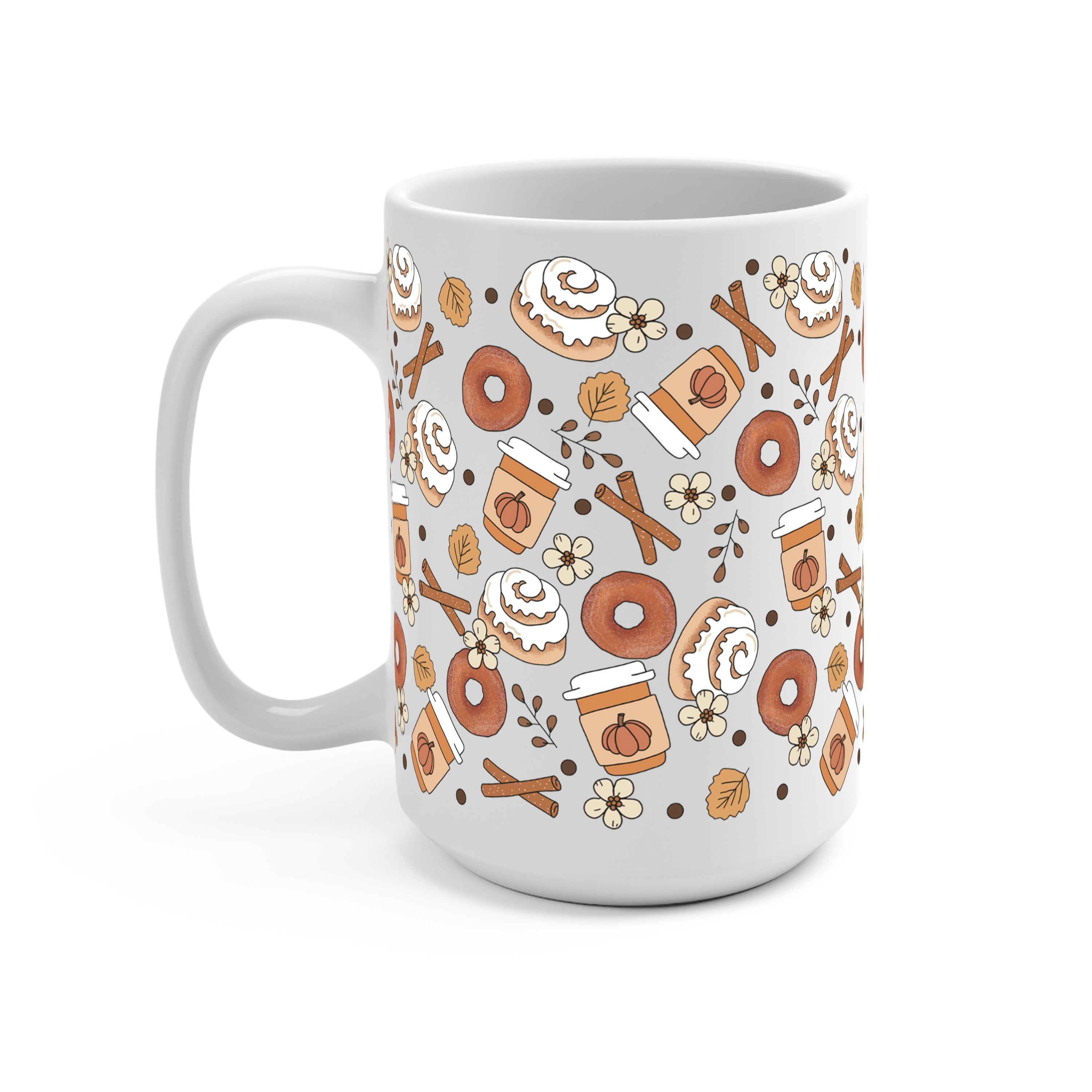 Pumpkin Spice Fall Glass Cup, Mug & Tumbler with Lid and Straw