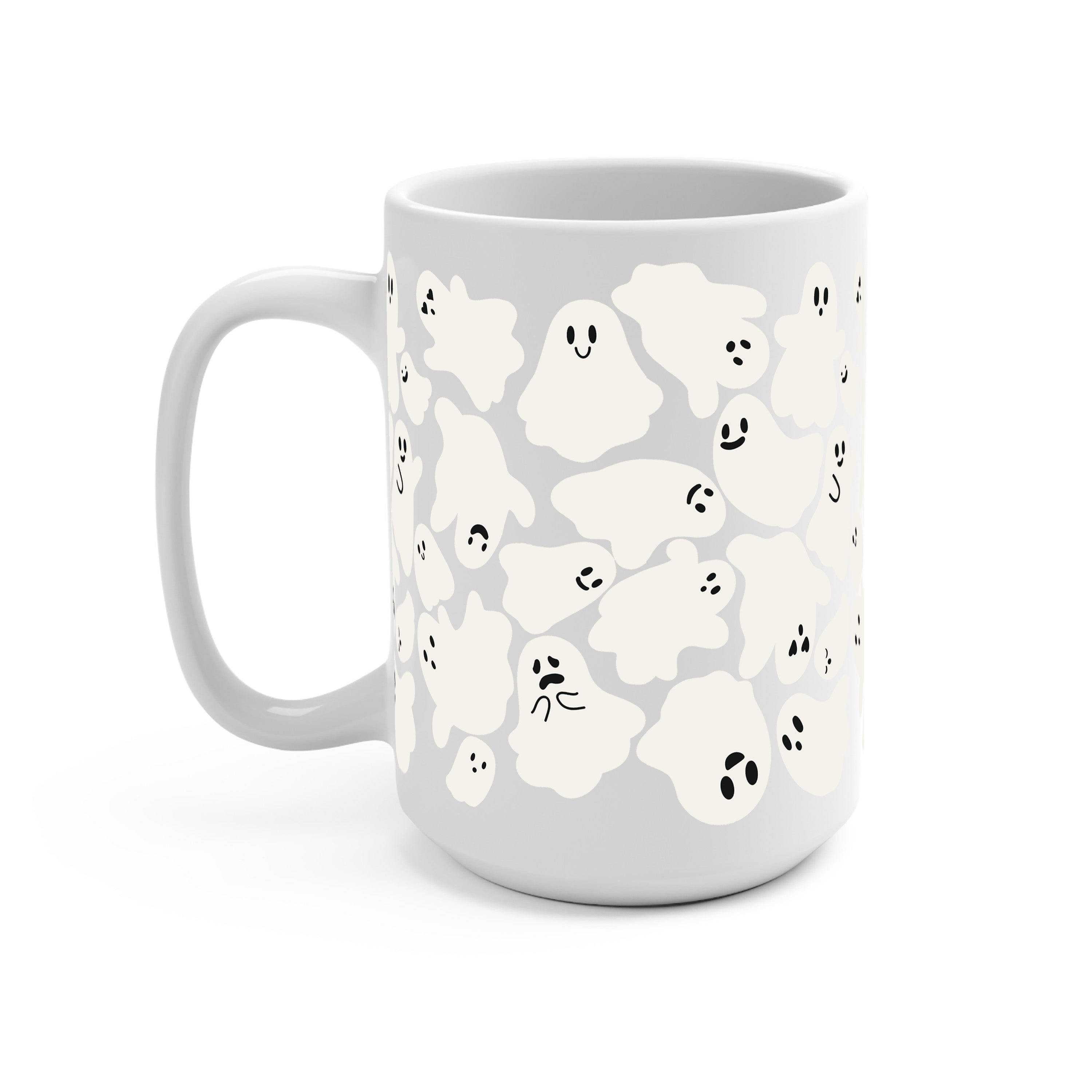 Classic Ghosties Glass Cup, Mug & Tumbler with Lid and Straw
