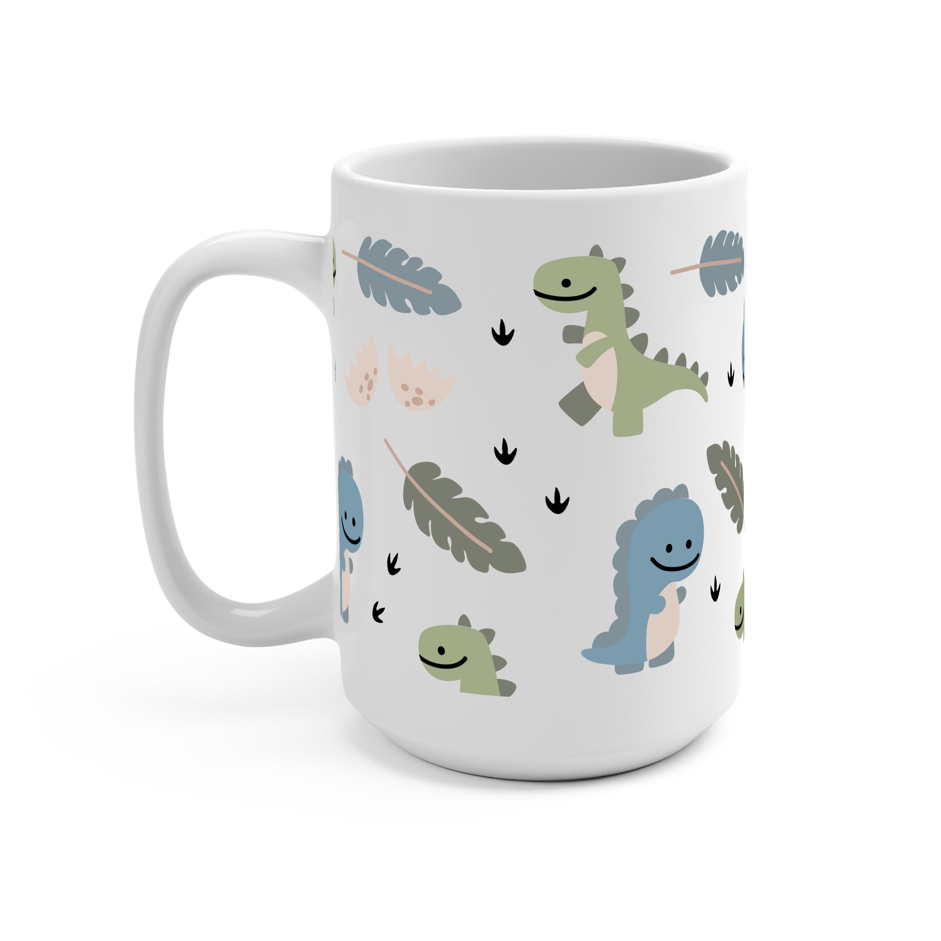 Tiny Dinos Glass Cup, Mug & Tumbler with Lid and Straw