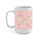 Valentine Donut Hearts Glass Cup, Mug & Tumbler with Lid and Straw