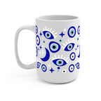 Evil Eye Glass Cup, Mug & Tumbler with Lid and Straw