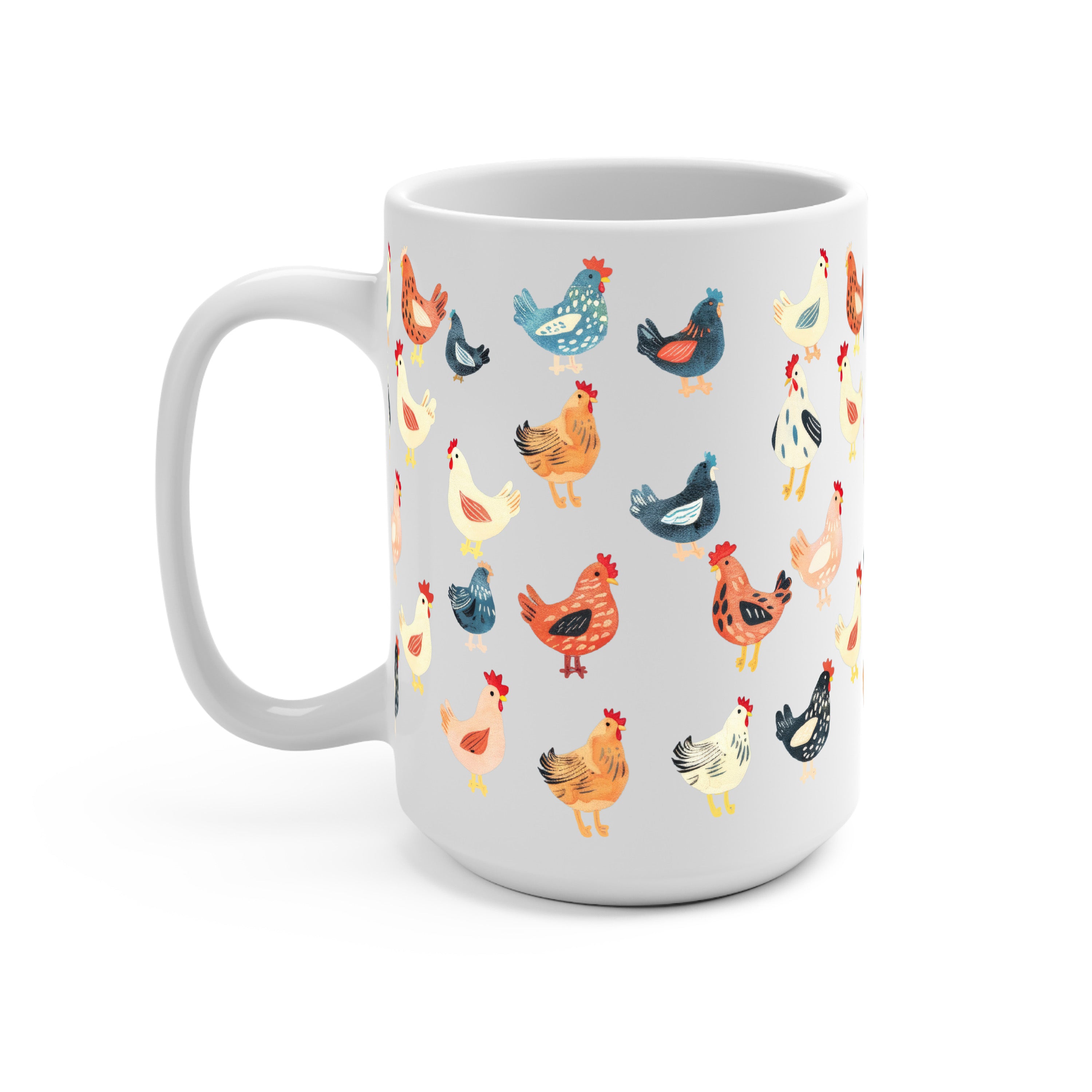 Chicken Mom Glass Cup, Mug & Tumbler with Lid and Straw