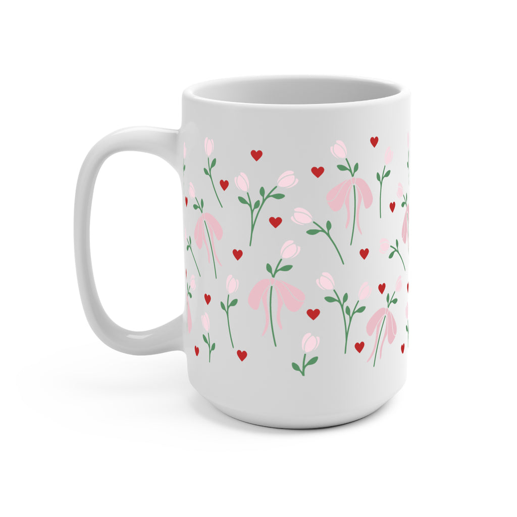 Coquette Pink Bow Glass Cup, Mug & Tumbler with Lid and Straw