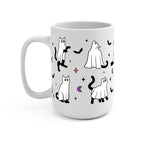Ghost Cat Glass Cup, Mug & Tumbler with Lid and Straw
