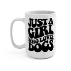 Just a Girl Who Loves Dogs Glass Cup, Mug & Tumbler with Lid and Straw