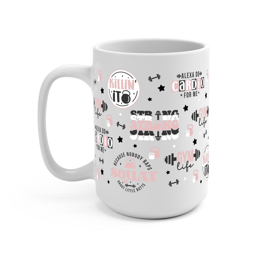Gym Girl Glass Cup, Mug & Tumbler with Lid and Straw
