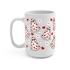 Pink Hearts Valentine Glass Cup, Mug & Tumbler with Lid and Straw
