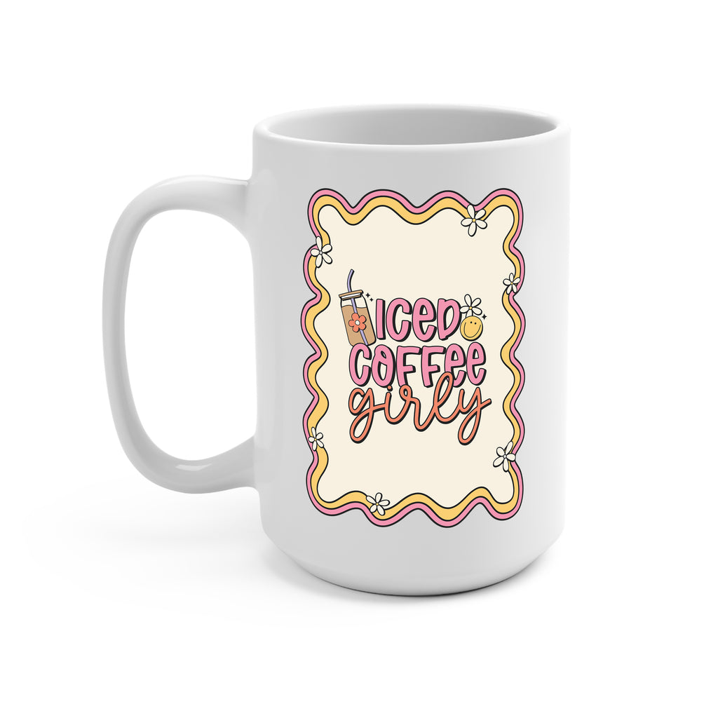 Iced Coffee Collection Glass Cup, Mug & Tumbler with Lid and Straw