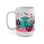 Sips & Scrubs Medical Glass Cup, Mug & Tumbler with Lid and Straw