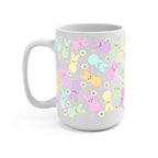 Pastel Easter Bunny Glass Cup, Mug & Tumbler with Lid and Straw